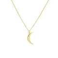 14ct Yellow Gold Small Half Celestial Moon Pendant Adjustable Necklace Jewelry Gifts for Women - 46 Centimeters