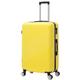 FLYMAX 29" Large Suitcases 4 Wheel Spinner Super Lightweight Luggage Hard Shell Durable Check in Hold Built-in 3 Digit Combination Solar Yellow