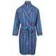 Men's Luxury Lightweight Cotton Dressing Gown – Turquoise Stripe (Medium)
