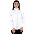 Cotton Lane White Edwardian Long Sleeve Blouse