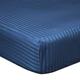 Belledorm Hotel Suite Satin Stripe 540 Thread Count 100% Cotton 15 Inch Extra Deep Fitted Sheet, Navy, King