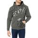 Liquid Blue Men's AC/DC Night Prowler Zip Hood Hooded Sweatshirt, Charcoal, Large