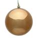 Vickerman 482612 - 3" Mocha Shiny Ball Christmas Christmas Tree Ornament (12 pack) (N590876DSV)