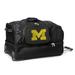 MOJO Michigan Wolverines Black 27'' 2-Wheel Drop Bottom Rolling Duffel Bag