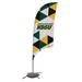 NDSU Bison 7.5' Pattern Razor Feather Stake Flag with Base