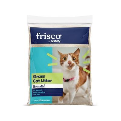 Frisco Natural Unscented Clumping Grass Cat Litter, 20-lb bag