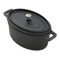 American Metalcraft CIPOV745 Cast Iron Oval Casseroles and Pots, 8.5" Length x 4.5" Width, Black