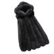 HOMEBABY Women Faux Fur Gilets, Girls Sleeveless Jacket Winter Body Warm Vest Coat Hooded Waistcoat Gilet Fluffy Hoodies Cardigan Outwear Size 8-20 (Black, UK:14)