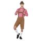 Mr Bavarian Costume, Red & Brown, with Shirt & Lederhosen, (L)