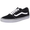 Vans Men's Ward Sneaker, Black Suede Canvas Black White C24, 10 UK