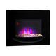 Klarstein Fire Bowl Wall-Mounted Fireplace - 1800W, Realistic Flames, Powerful and Quiet, Romantic, Adjustable Thermostat, Weekly Timer, Remote Control, Black