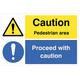 Caledonia Schilder 58909 Vorsicht Passant Proceed mit Vorsicht Floor Warnschild