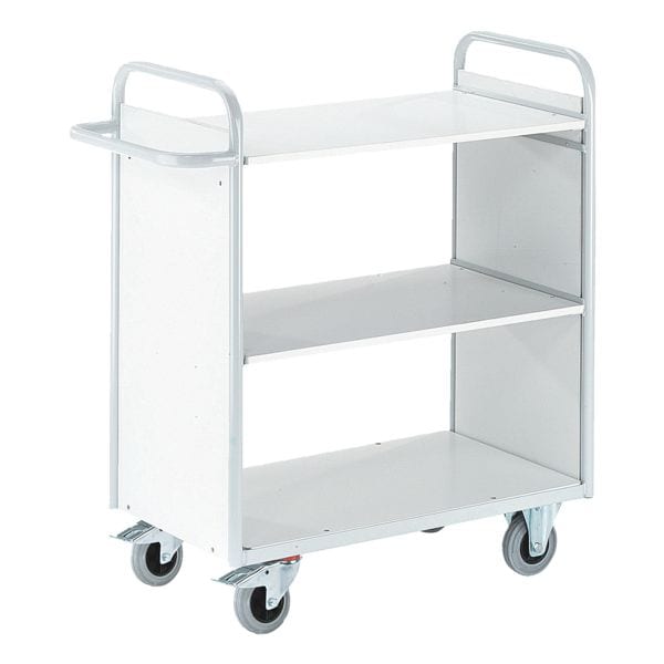 ROLLCART Bürowagen mit 2 Wänden grau, 98x107x50 cm Image