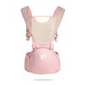 SONARIN 2020 All Seasons Multi-Functional Hipseat Baby Carrier,3D Hollow Breathable Net, Summer Breathable,Ergonomic,6 Carrying Positions(Pink)