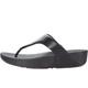 Fitflop Women's Lulu Toe Post - Leather Thong Sandals, Black Black 001, 4 UK