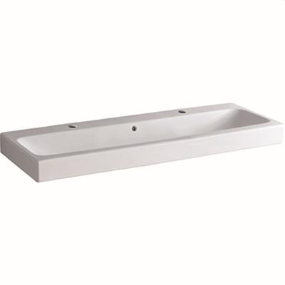 Geberit Waschtisch iCon, mit zwei Hahnlöchern, B: 1200, T: 485 mm, 124020600, weiss mit Ke 124020600