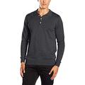 Paul James Knitwear Men's Long Sleeve Knitted Polo Shirt Jumper, Grey (Charcoal), XX-Large