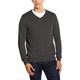 Paul James Knitwear Men's V-Neck Jumper, Grey (Charcoal), X-Large