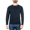 CASH-MERE.CH 100% Cashmere Men's Crew Neck Sweater | Jumper (Blue/Navy, XXL)