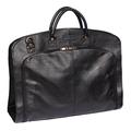 Real Leather Suit Carrier Dress Garment Cover Soft Travel Cabin Suiter Bag HANZ Black