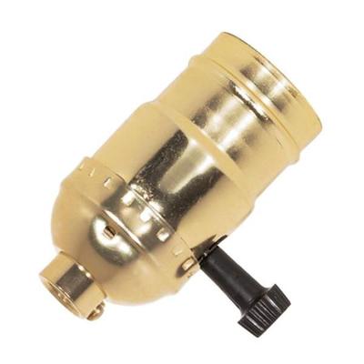 Satco 81504 - 1/8 IPS Cap Brite Gilt 5 Position Turn Knob Socket (80-1504)