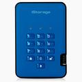 iStorage diskAshur2 SSD 512GB Blue - Secure portable solid state drive - Password protected - Dust & water resistant - Hardware Encryption