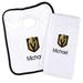 Newborn & Infant White Vegas Golden Knights Personalized Bib Burp Cloth Set