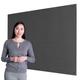 Wonderwall Fully Fire-Resistant Frameless Noticeboard - 120 x 90cm with Fixings, 8 Colours to Choose from (Charcoal)