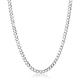 14 Carat/585 White Gold Unisex Gold Curb Chain – Width 5.50 mm Available in Various Lengths (50)