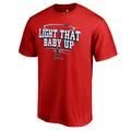 Men's Fanatics Branded Red Los Angeles Angels Hometown Collection Light That Baby Up T-Shirt