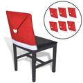 vidaXL 6 Santa Claus Hat Chair Back Covers