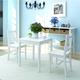 vidaXL Three Piece Dining Set Pinewood White