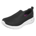 Skechers Women's Go Walk Joy Slip On Trainers, Black Textile White Trim, 2 UK