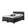 Maintal Boxspringbett Nagoya, 180 x 200 cm, Strukturstoff, Tonnentaschenfederkern Matratze H3, anthrazit