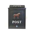 POSTBOX COLLECTION BY PRICE CRUNCHERS - Lockable Heavy Duty Secure Wall Mounted Letter Mail Post Box Stainless Steel (8. Horse)