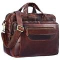 STILORD "Challenger Large Shoulder Bag Leather Men XL Laptop Bag 15.6 inches/College Bag/Portfolio/Shoulder Bag/Satchel/Business Bag antique leather