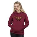 DC Comics Women's Justice League Movie Wonder Woman Emblem Hoodie Medium Burgundy