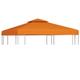 vidaXL Gazebo Cover Canopy Replacement 310 g / m² Orange 3 x 3 m