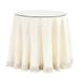 Essential Skirted Side Table - Fringed Off White Twill, 30" x 30" - Ballard Designs Fringed Off White Twill 30" x 30" - Ballard Designs
