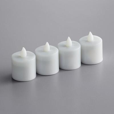Sterno 60320 2.0 4 Piece 1 3/4" Amber Rechargeable Flameless Tea Light Set with Timer