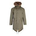 Lambretta Mens Premium Fishtail Parka Coat - LMPCP1 Khaki Green