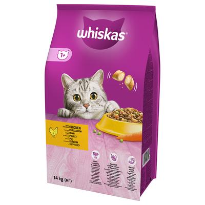 14 kg Whiskas 1+ Huhn Katzenfutter Trocken