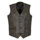 Smart Range Men's New 5226 Party Fashion Stylish Dirty Brown Real Genuine Classic Designer Real Soft Lambskin Leather Waistcoats (S)