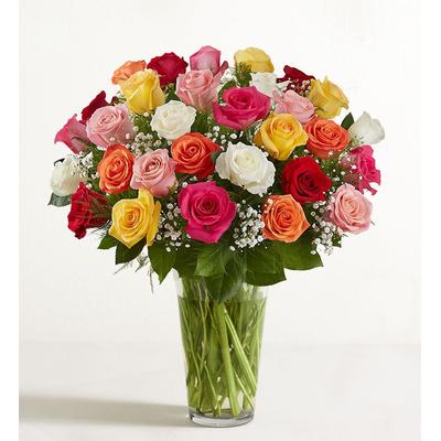 1-800-Flowers Flower Delivery Ultimate Elegance Long Stem Roses 36 Stems Of Assorted | Happiness Delivered To Their Door