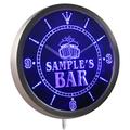 ADVPRO ncw-tm Name Personalized Custom Home Bar Beer Mugs Cheers Neon Sign LED Wall Clock