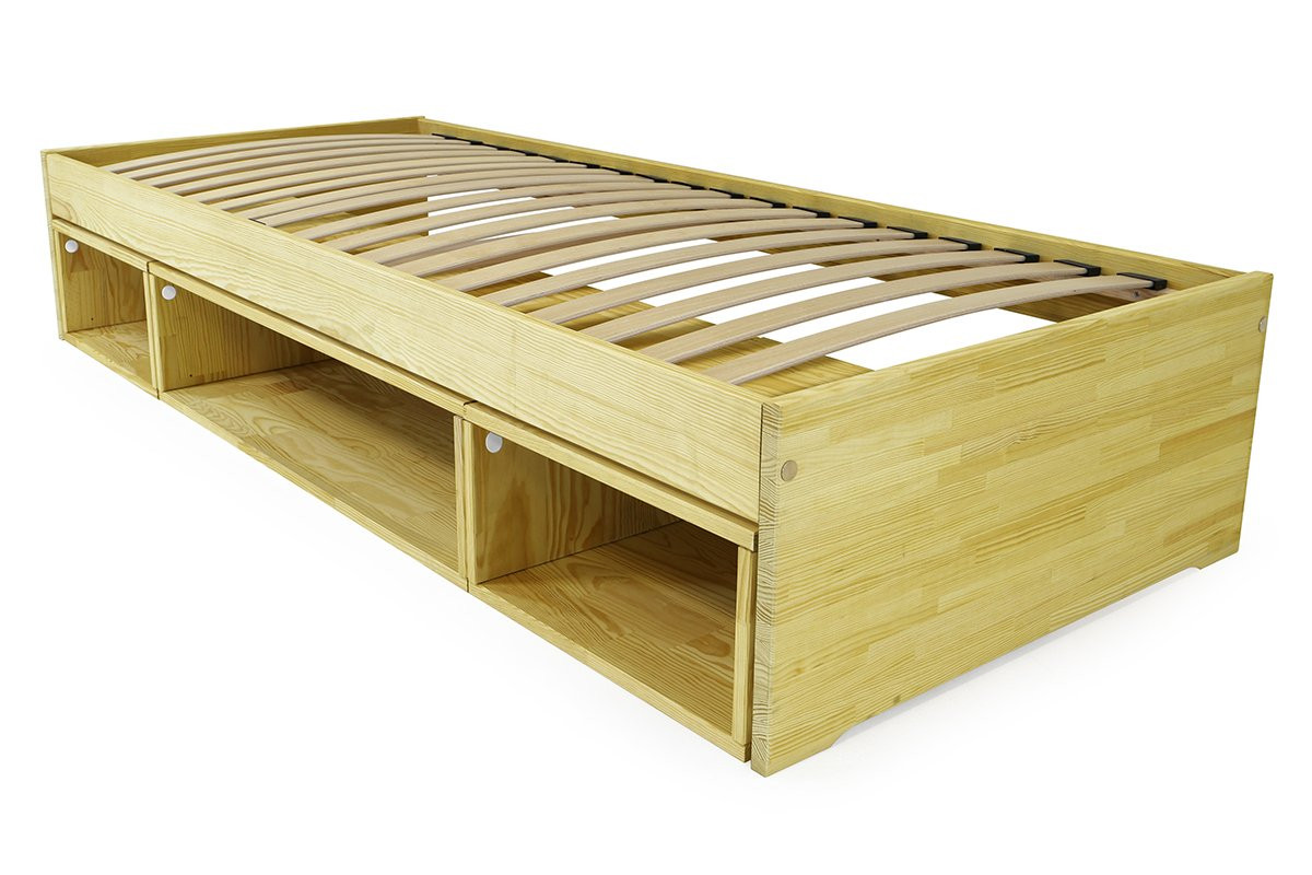 Lit avec rangement Maël 90x200 - Miel