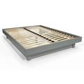 Lit plateforme 2 places bois massif 140x190 Gris