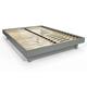 Lit plateforme 2 places bois massif 140x190 Gris