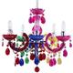 LITECRAFT 5 Light Dual Mount Chandelier Marie Therese Acrylic Bedroom Living Room Ceiling Light Multi Coloured (LED)