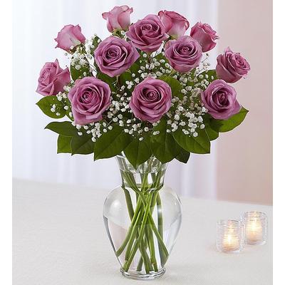 1-800-Flowers Flower Delivery Rose Elegance Premium Long Stem Roses 12 Stems Of Lavender